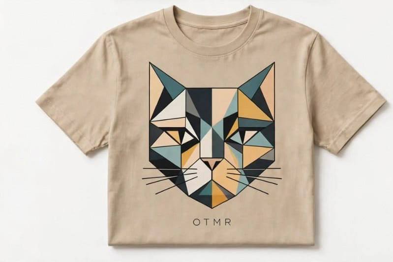 T-Shirt OTMR - Chat Géométrique - Edition Limitée