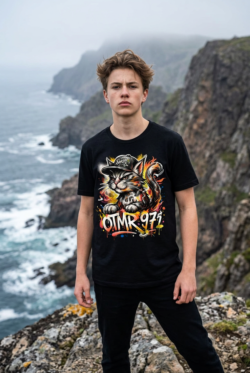 T-Shirt OTMR - Chat Graffiti 975 - Edition Limitée