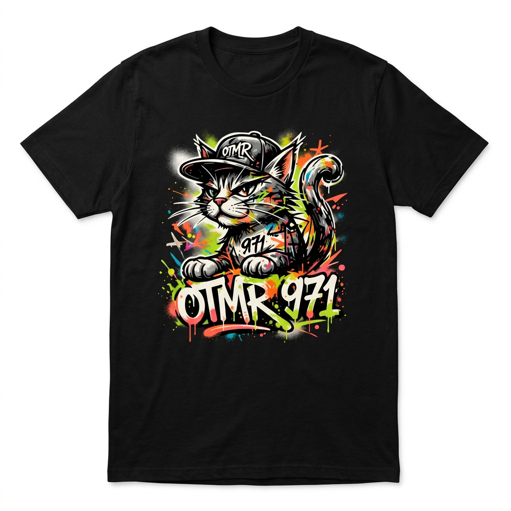 T-Shirt OTMR - Chat Graffiti 971 - Edition Limitée